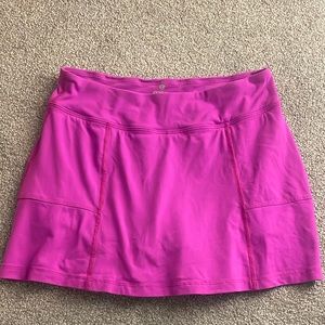 Pink Athletic Mini Skort Ruffled